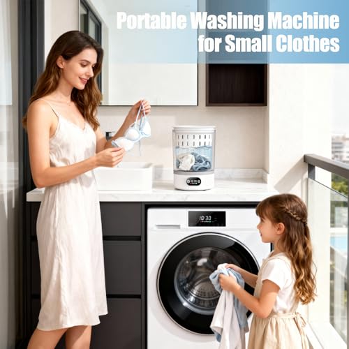 Image of Underwear Washing Machine, Upgrade 2.5L Mini Portable Washing Machine (White1)