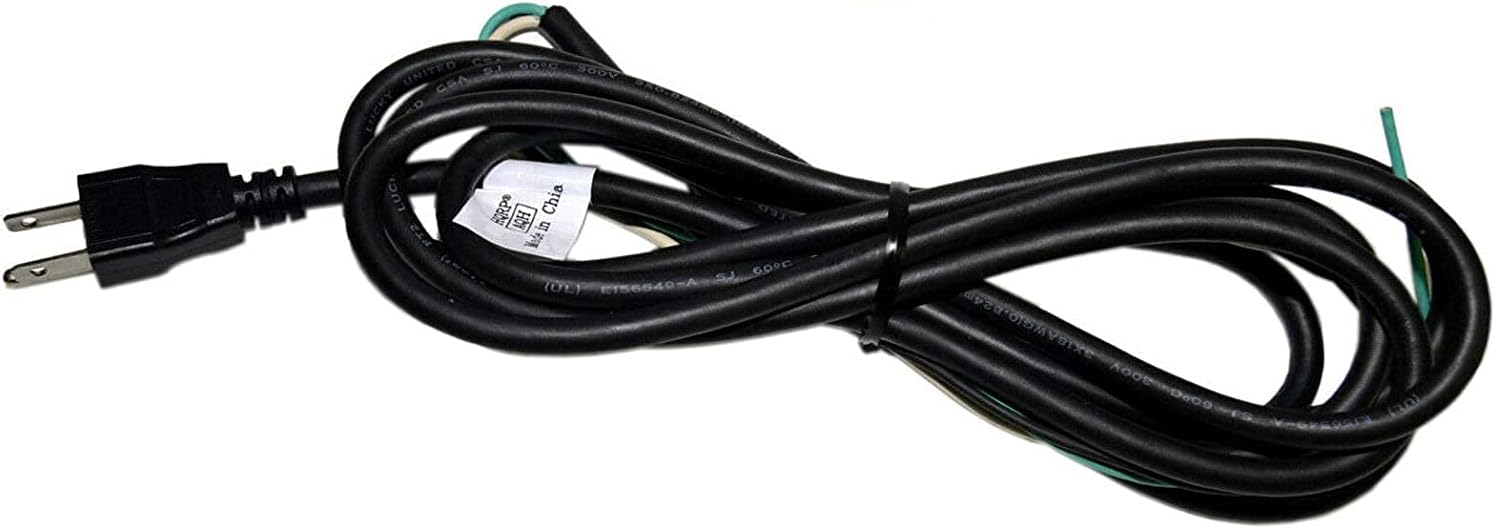 HQRP 10ft AC Power Cord Compatible with DeWALT 36485-98 DW268G Screwdriver, DW299 Impact Wrench Mains Cable Repair