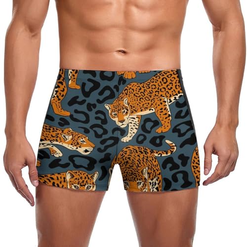 Maillot de bain homme boxer léopard pour vacances et spa