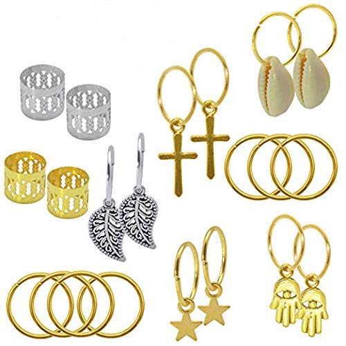 85pcs Dreadlock Braid Rings Set, YSLF Dreadlock Beads Accessories Braid