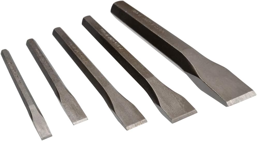 Mayhew Tools 90002 Cold Chisel Set, 5-Piece, Shot Blast Finish