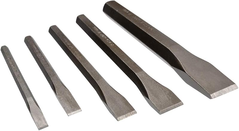 Tools 90002 Cold Chisel Set, 5-Piece, Shot Blast Finish