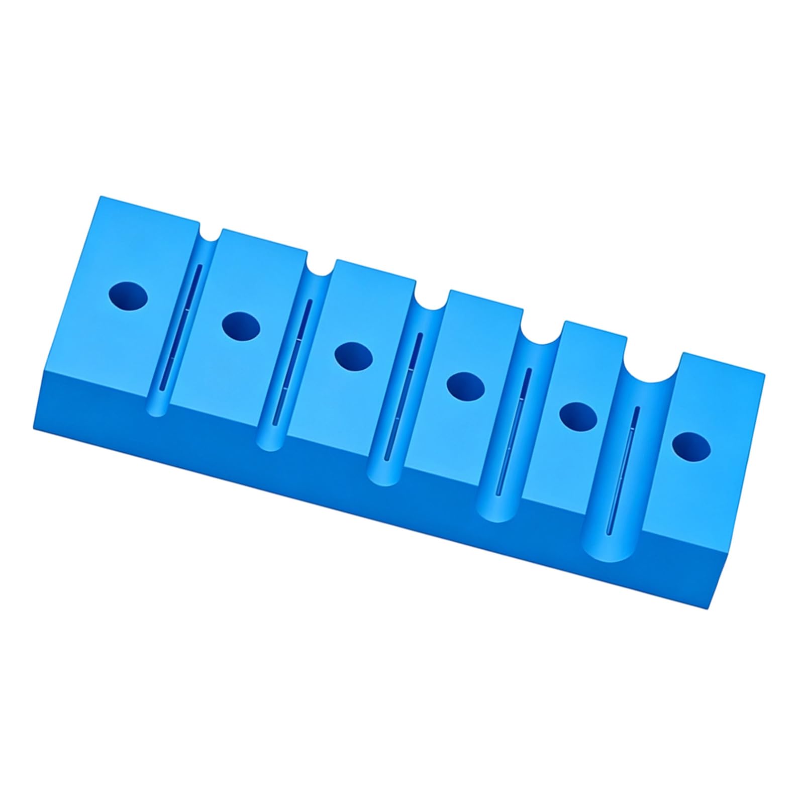 Errory Blue Cable Stripping Holder Polymer Multi-Slot Wire Guide Block 3.74In Manual Service Stand For Appliance Care And Home Use Wire Holder Jig Cable Guide Prep Aid Hand Setup Slot Fixing Stand Appliance Home