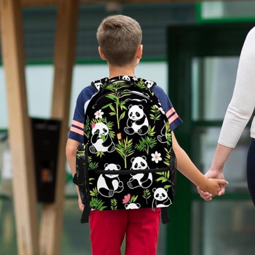 Sac à dos panda multicolore idéal pour le collège et les sorties - 6