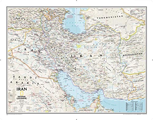National Geographic: Iran Classic Wall Map - Laminated (30.25 x 23.5 inches) (National Geographic Reference Map)