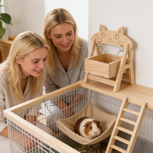 Hamster de madera seguro para masticar y accesorio de actividad 5
