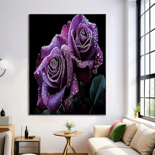 Toile rose violette en goutte d'eau pour créer un salon romantique et moderne