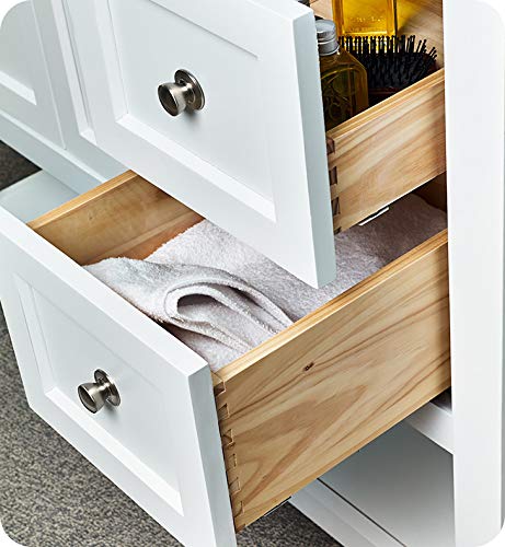 Fresca Manchester 60" White Traditional Double Sink Bathroom Cabinet - Thumbnail 5