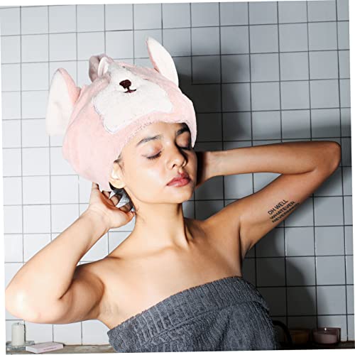 Balacoo Gorro De Cabelo Seco De Desenho Animado Gorro De Banho De Secagem Rápida Toalha Seca Cabelo