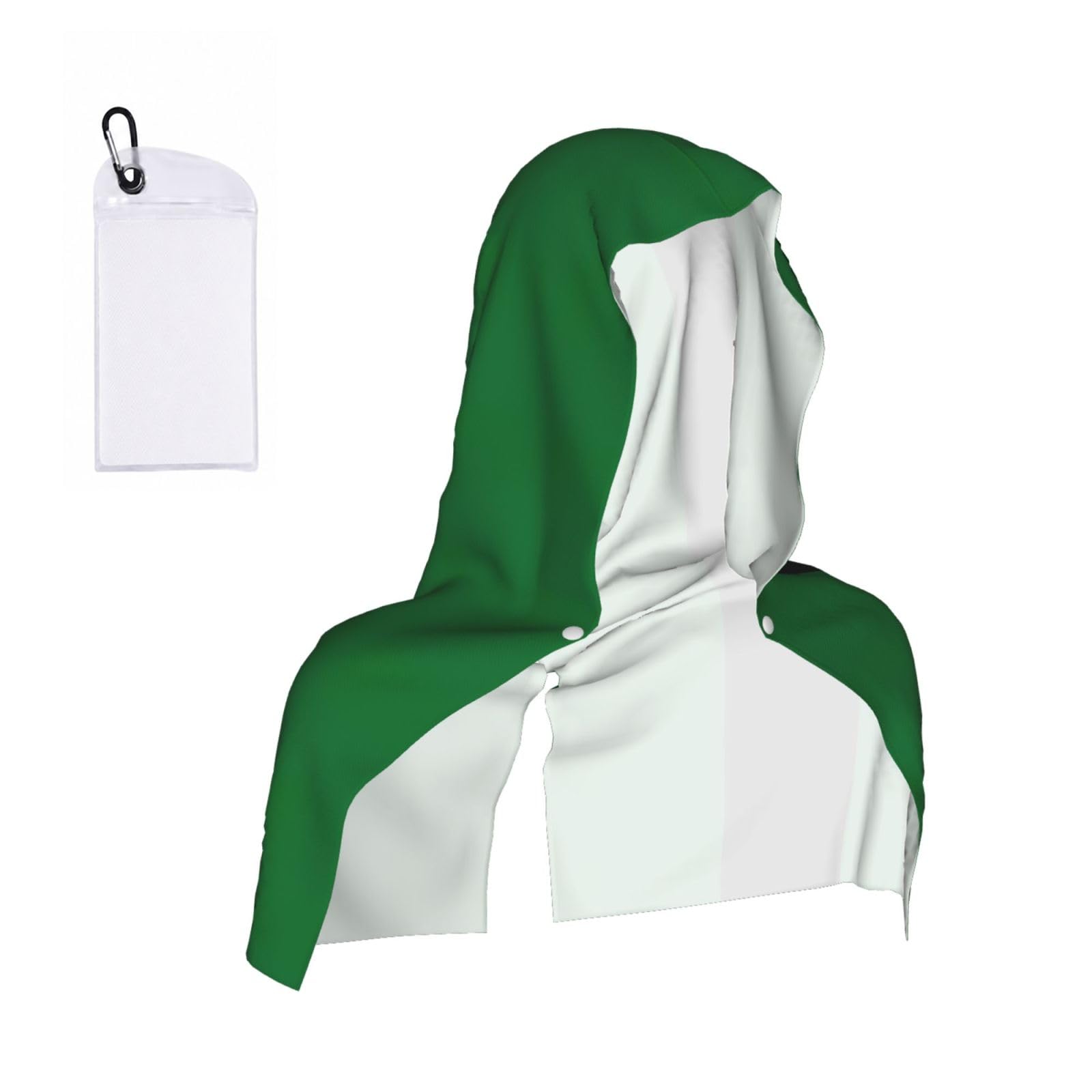 DUWAA Flag Of The Sultanate Of Delhi Print Reusable Hoodie Cooling Neck Wrap, Hot Weather Outdoor Sports Workout Head Towel For Stay Chill