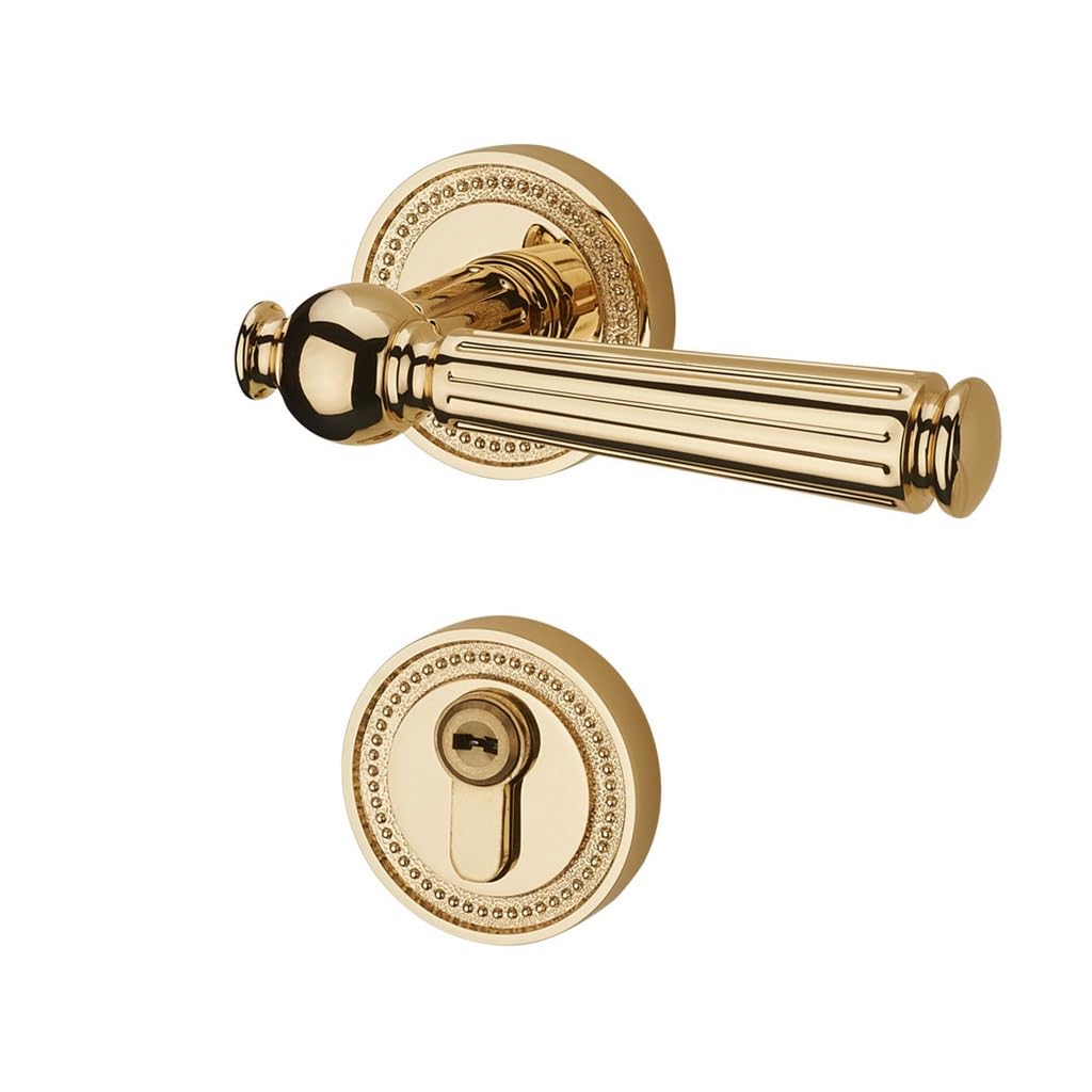 MOBYGKFY Copper Interior Door Lock Mute Magnetic Universal Room Handle