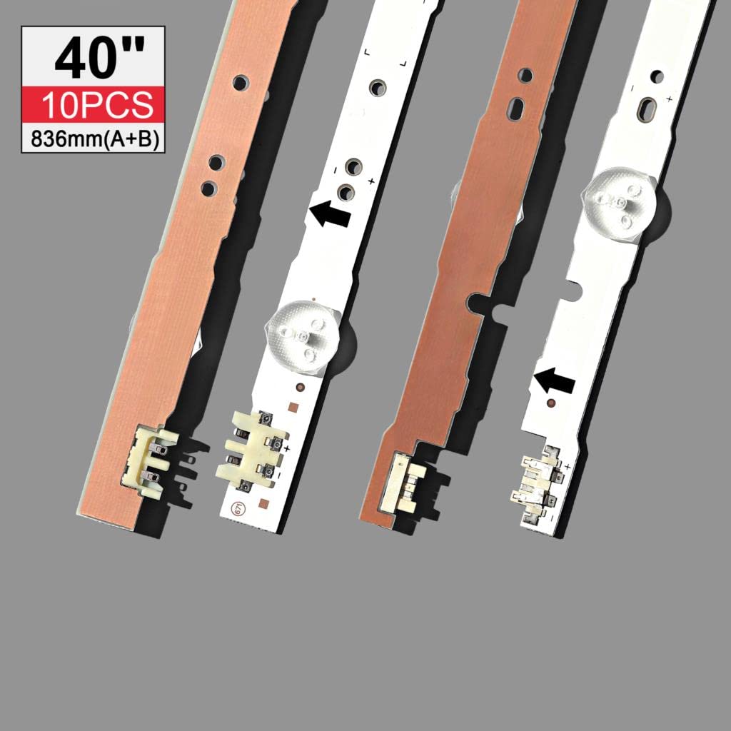 1 Juego = 10 Uds Tira de LED for iluminación Trasera for Samsung UE40H6200 D4GE-400DCA-R2 R1 400DCB-R2 R1 BN96-30450A 30449A BN96-38890A 38889A 30417A