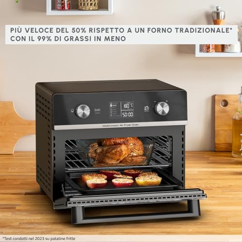 Moulinex Friggitrice ad Aria, 20 Litri, Easy Fry Multifunzione 10in1, Friggitrice senza Olio e Forno Elettrico, 10 Funzioni di Cottura, Capacità 6 Persone, Tecnologia Extra Crisp, AL6058 - Immagine 2