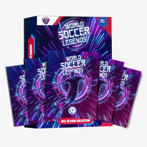 Soccer Trading Cards 20252026 | 50 Playing Cards Collection | Look for 10 Ultra Rare & 2 Golden Edition Cards | Random Premium Soccer Cards | Value Pack