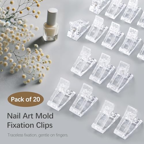 Set de 20 Clips para Extensión de Uñas Transparente miniatura 2
