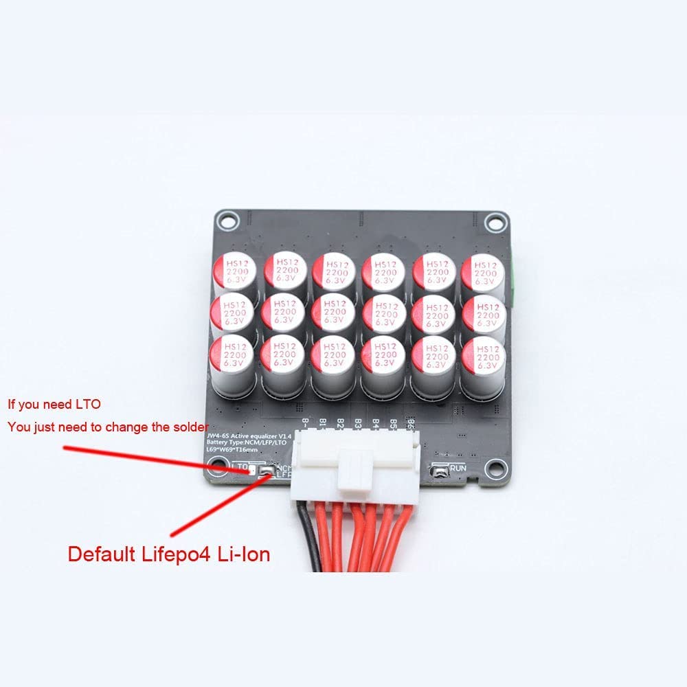 6S 5A Li-ion Lifepo4 LTO Litio Activo Ecualizador Equilibrador Condensador 4S 5S 6S