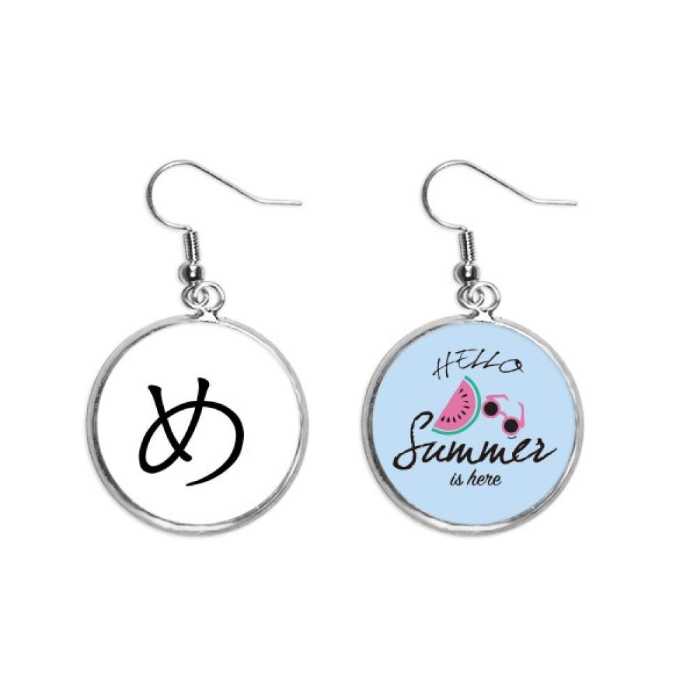 Pendientes de sandía estilo katakana japonés accesorio lóbulo verano mujer 5
