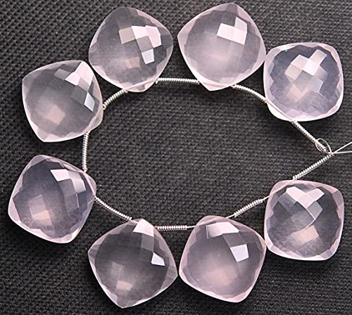 Rose quartz briolettes facettees de qualite superieure pour joaillerie artisanale exclusive