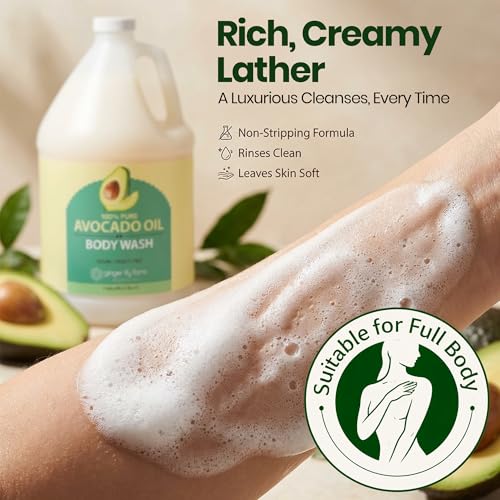 Image of Ginger Lily Farms 100% Pure Avocado Oil Body Wash, 128oz