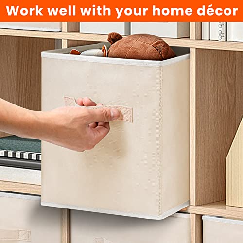 image for Criusia Storage Cubes - 11 Inch Heavy Duty Fabric Storage Bins for She