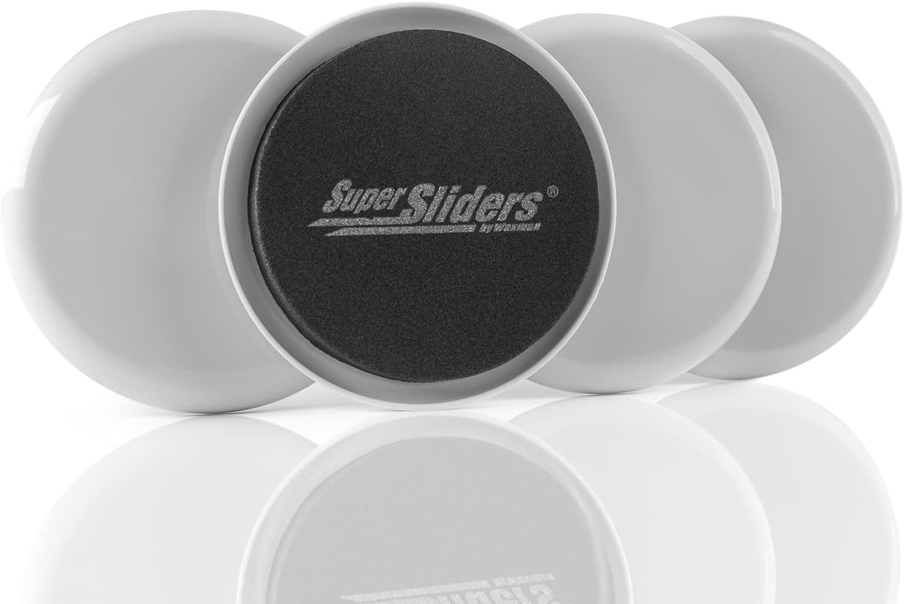 Super Sliders 3 1/2" Round Reusable Furniture Sliders for Carpet