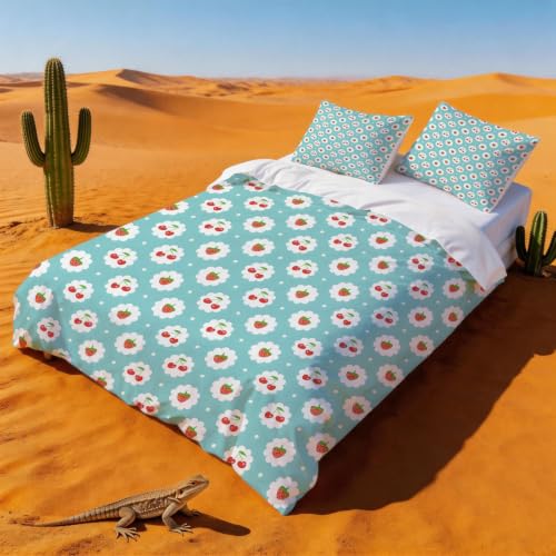 Housse de couette microfibre douce parure de lit 2 personnes 200x200 cm - 3