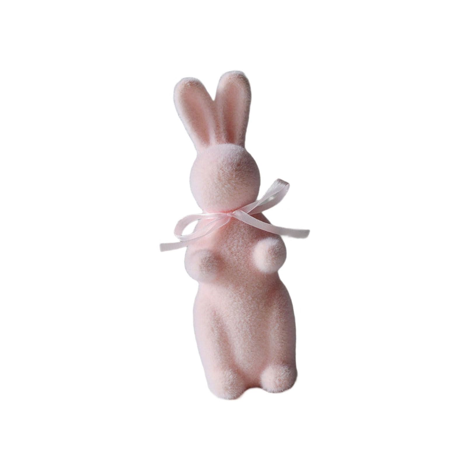 Msioytog Holiday Decoration with Soft Bunnies Figurines Color Optional for Indoor and Table Decoration Ornament Plushie Bunnies Ornament