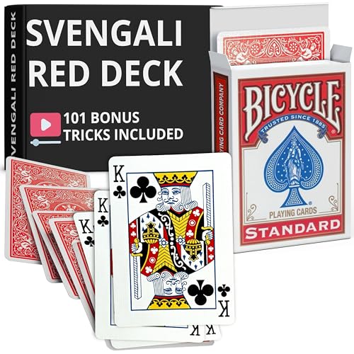 Jeu Svengali Bicycle rouge pour réussir vos tours de magie sans manipuler