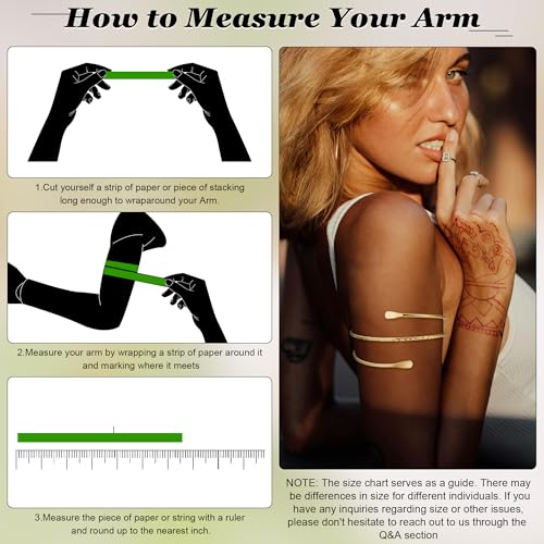 3Pcs Arm Cuff for Women Boho Coil Arm Cuff Bangle Set Adjustable Minimalist Gold Coil Upper Arm Bracelet 6