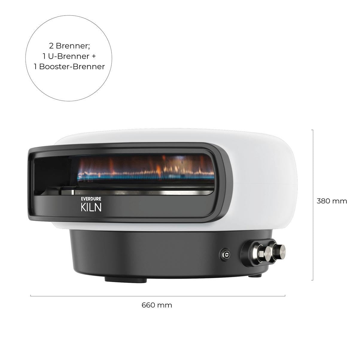 Everdure KILN Four à Pizza Innovant Et Compact Pour Pizza Italienne Ou Tartes Flambées, Pierre à