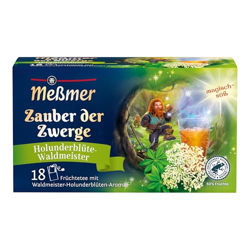 Meßmer Zauber der Zwerge | Früchtetee mit Waldmeister-Holunderblüten-Aroma | Online Exklusiv |18 Teebeutel | magisch-süß | vegan