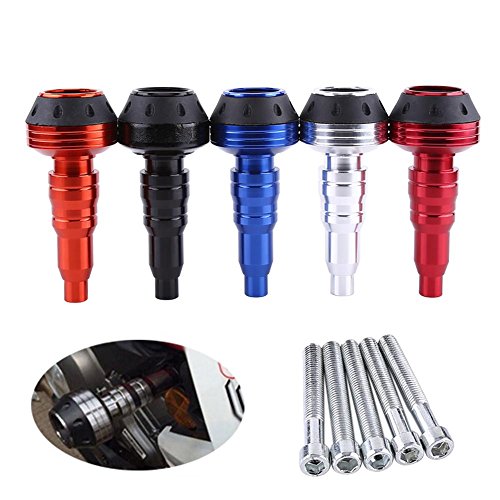 Duokon Protezioni Telaio Per Moto – Slider Anticaduta In Alluminio E Magnesio – Antigraffio E Assorbimento Urti – Coppia (Nero) - 3
