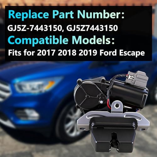Image of Liftgate Hatch Lock Latch Actuator, Compatible for Ford Escape 2017-2019 Tailgate Latch Assembly, Liftgate Lock Actuator Motor Rear Trunk Latch Fit GJ5Z7443150 GJ5Z-7443150