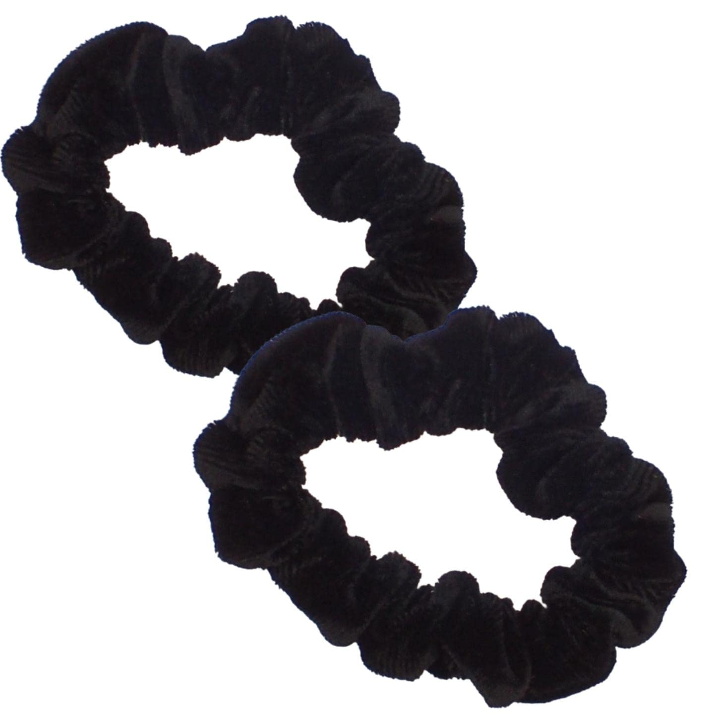 Topkids Accessories Skinny Velvet Hair Scrunchies Pack of 2 Scrunchies for Women & Girls, Cute Soft Scrunchy Hair Tie