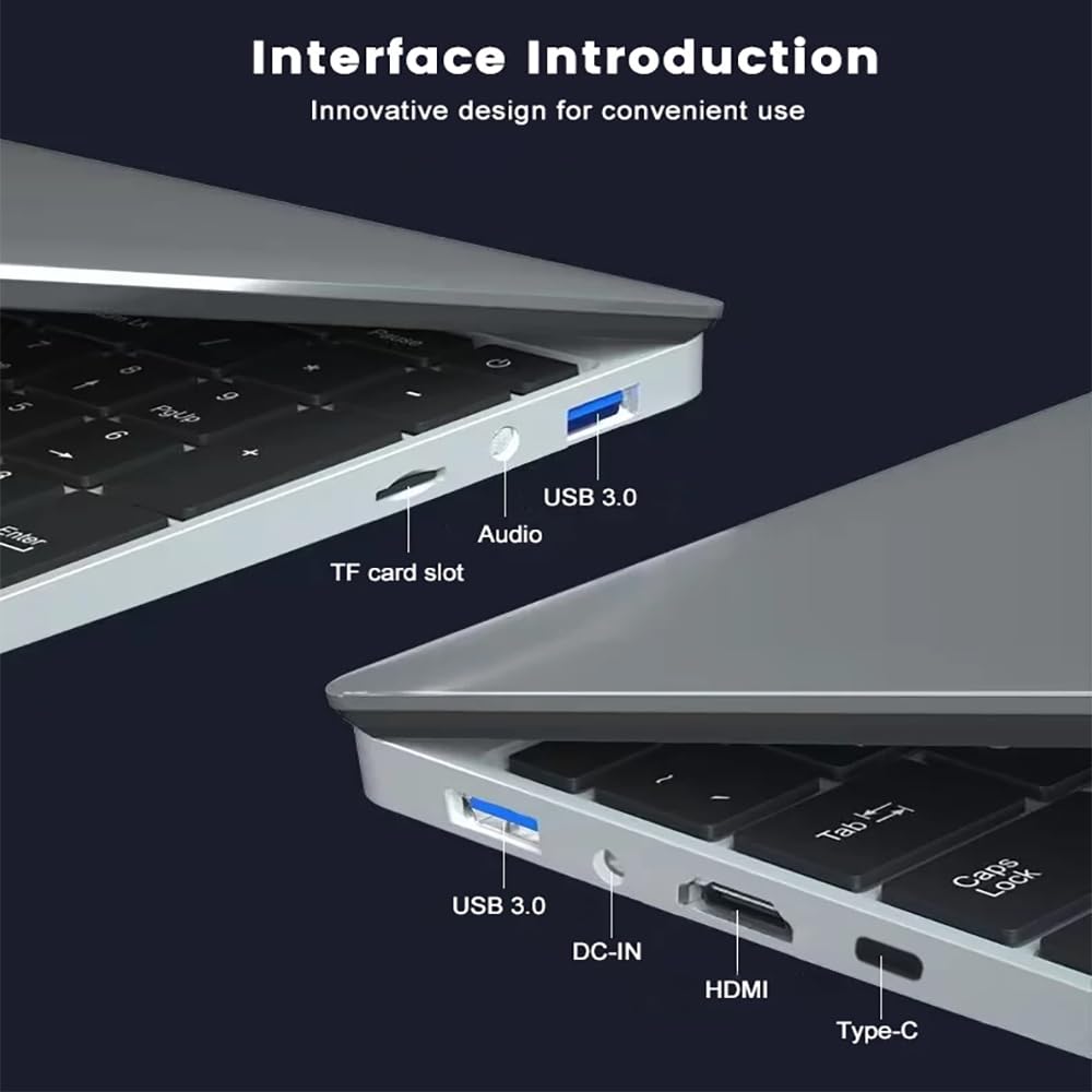 15.6'' Laptop Windows 11, Portable Notebook Office PC, 32GB RAM