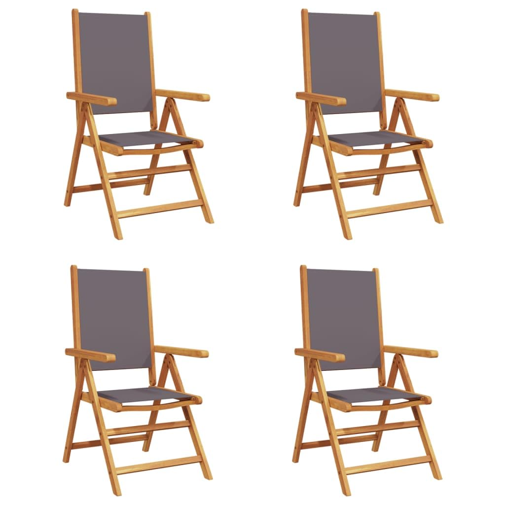 Chaise de patio inclinable en bois pour vos repas en plein air