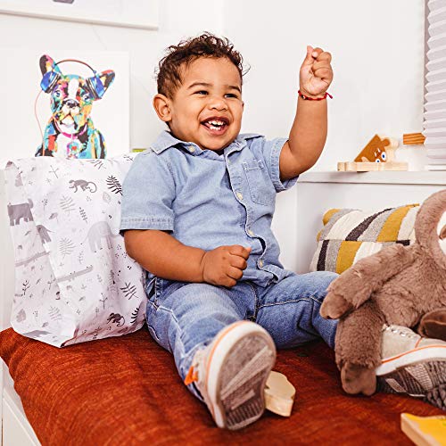 Image of WeeSprout Mini Toddler Pillow for Kids Sleeping - Organic Cotton Shell & Pillowcase with Soft & Supportive Polyfiber Filling - Good for Travel, Machine Washable, 18 x 13 x 3, Safari (Pack of 2)