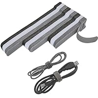 70 Stück Wiederverwendbare Kabelbinder Aus Klett + 10 Etiketten – Verstellbar, Bis 28,6 Kg Belastbar – Perfekt Für Kabel-Chaos Im Büro, Zuhause Oder Rechenzentrum