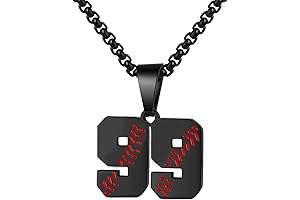 Personalized Baseball Jersey Number Necklace for Athletes