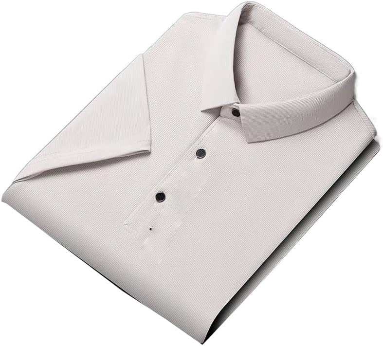 Mens Shirt Stretch Short Sleeve Polo Shirts for Men