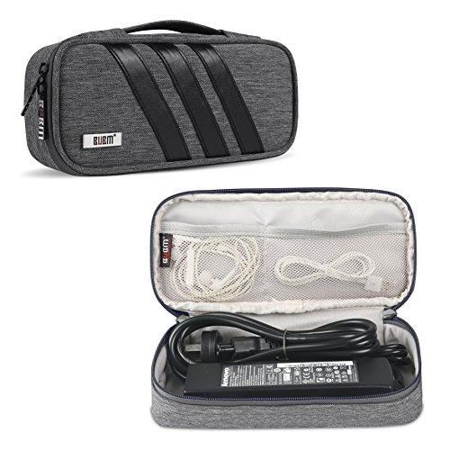 BUBM Sac De Rangement d'Adaptateur d'Ordinateur, Organisation De Voyage De Chargeur Et d'autres Accessoires Electriques, Gris