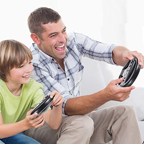image for Zhanmai 4 Pack Mario Kart Wii Steering Wheels, Racing Games Remote Ste