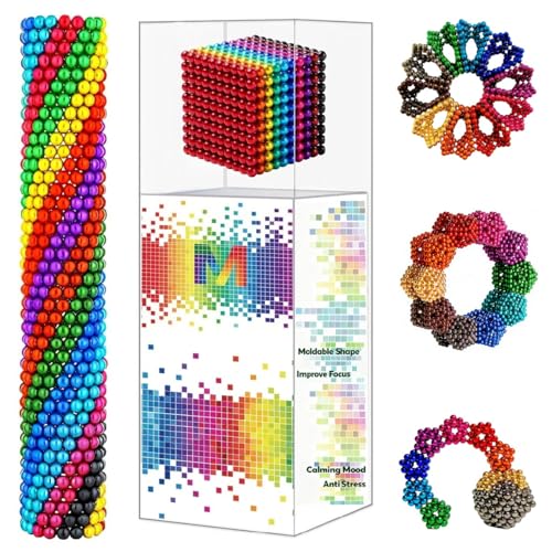 Magic Kits & Accessories - 1000 Pieces, Magnetic Balls Tricks Toys, Upgrade Magnet Beads Challenge Game Putty Toy Slime X335
