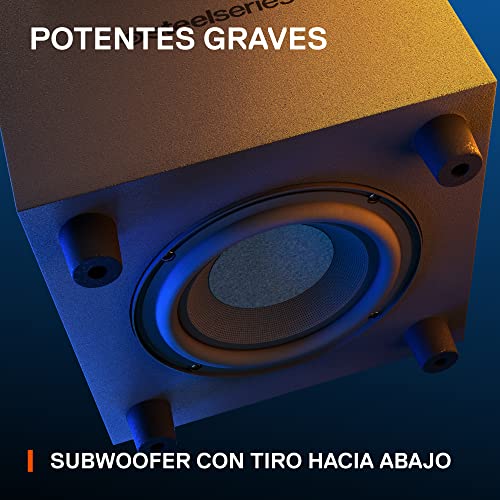 Altavoces gaming 2.1 bajo potente Subwoofer SteelSeries Arena 7 óptico 4