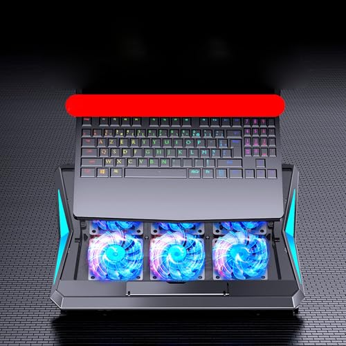 Base para laptop con 6 ventiladores y angulo ajustable miniatura 5