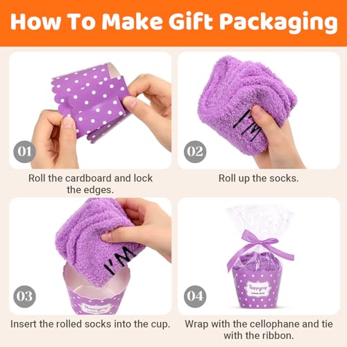 HAPPYPOP Birthday Gift Ideas for Women - Funny Birthday Gifts for Her in 50s, Non-skid Socks for Seniors4