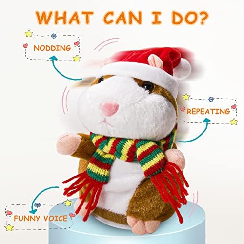 Eocolz Talking Hamster Repeats What You Say Mimicry Pet Plush Buddy Electronic Mouse Interactive Toy Funny Kids Stuffed Toys Children Early Learning for Girl and Boy (Brown) 6 51m3AF6EVVL. AC
