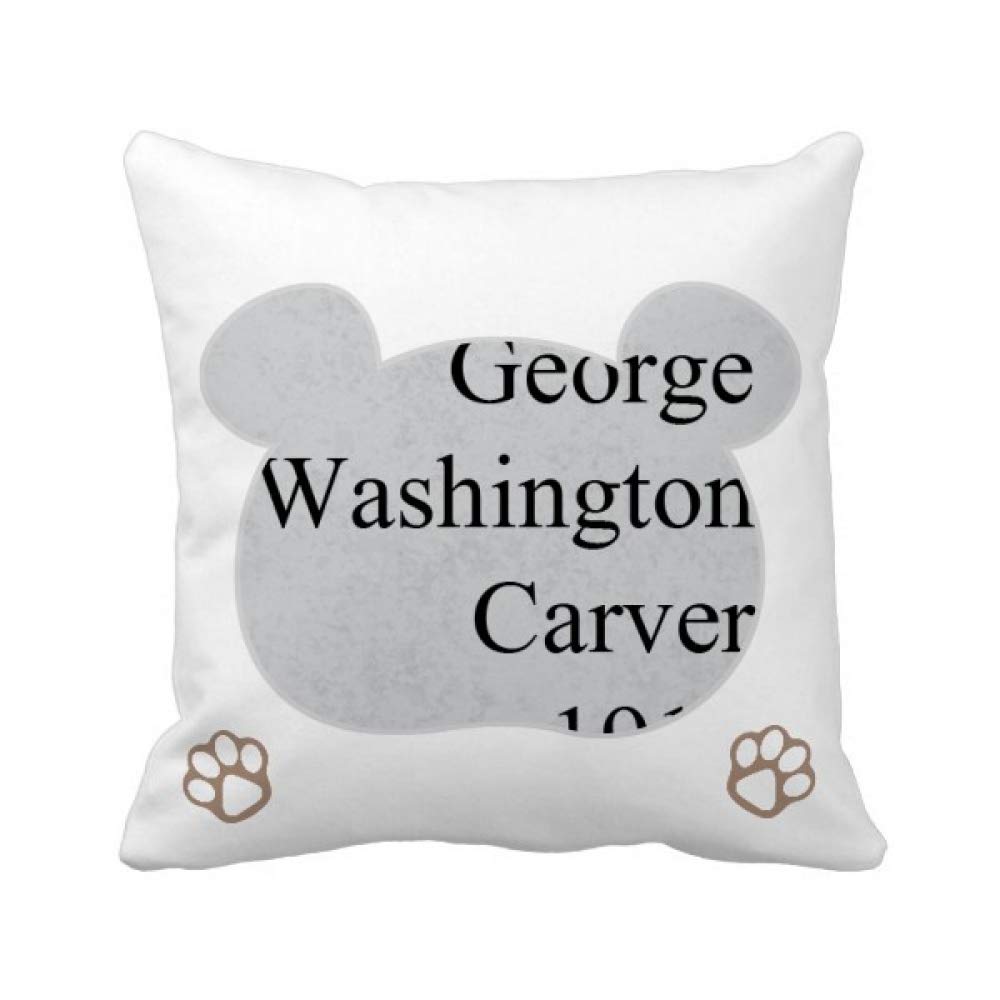 Housse de coussin George Washington Carver ours taie carrée décoration canapé lit