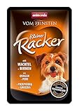 Delikat: Mit ihrer fein-stückigen Konsistenz sind die Pasteten genau das Richtige für ausgewachsene Hunde. Die Portionen sind ideal für auf die kleinen Racker abgestimmt