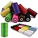 Produktbild Nähgarn Set - 20 Rollen - je Rolle 500 m Garn in verschiedenen Farben - 100% Polyester - 10.000 Meter Faden